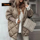 💖Téli divat modern középhosszú parka (kötött patchwork ujjú)