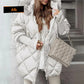 💖Téli divat modern középhosszú parka (kötött patchwork ujjú)