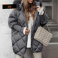 💖Téli divat modern középhosszú parka (kötött patchwork ujjú)