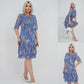 👗 Rochie elegantă plisată cu mânecă scurtă și lungă