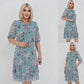 👗 Rochie elegantă plisată cu mânecă scurtă și lungă