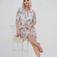 👗 Rochie elegantă plisată cu mânecă scurtă și lungă