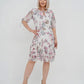 👗 Rochie elegantă plisată cu mânecă scurtă și lungă