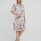 👗 Rochie elegantă plisată cu mânecă scurtă și lungă