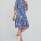 👗 Rochie elegantă plisată cu mânecă scurtă și lungă