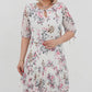 👗 Rochie elegantă plisată cu mânecă scurtă și lungă