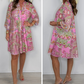Rochie mini roz cu imprimeu Paisley pentru femei