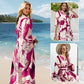 🌸Rochie maxi cu decolteu floral în V pentru femei